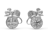Кошельковая мышь с рублем. Денежный подарок из серебра. 9-004